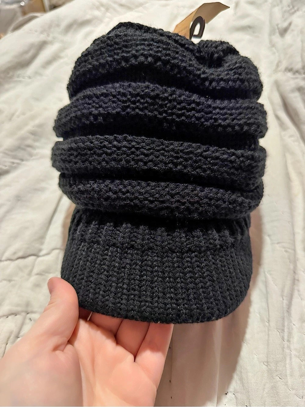 CC Knit Cuffed Hat in Black NWT